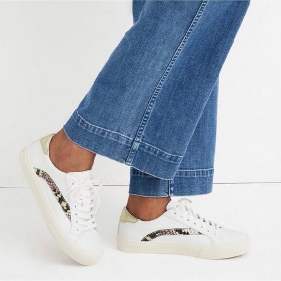 Madewell Sidewalk Sneakers Snake-Embossed AH767 - Picture 1 of 9